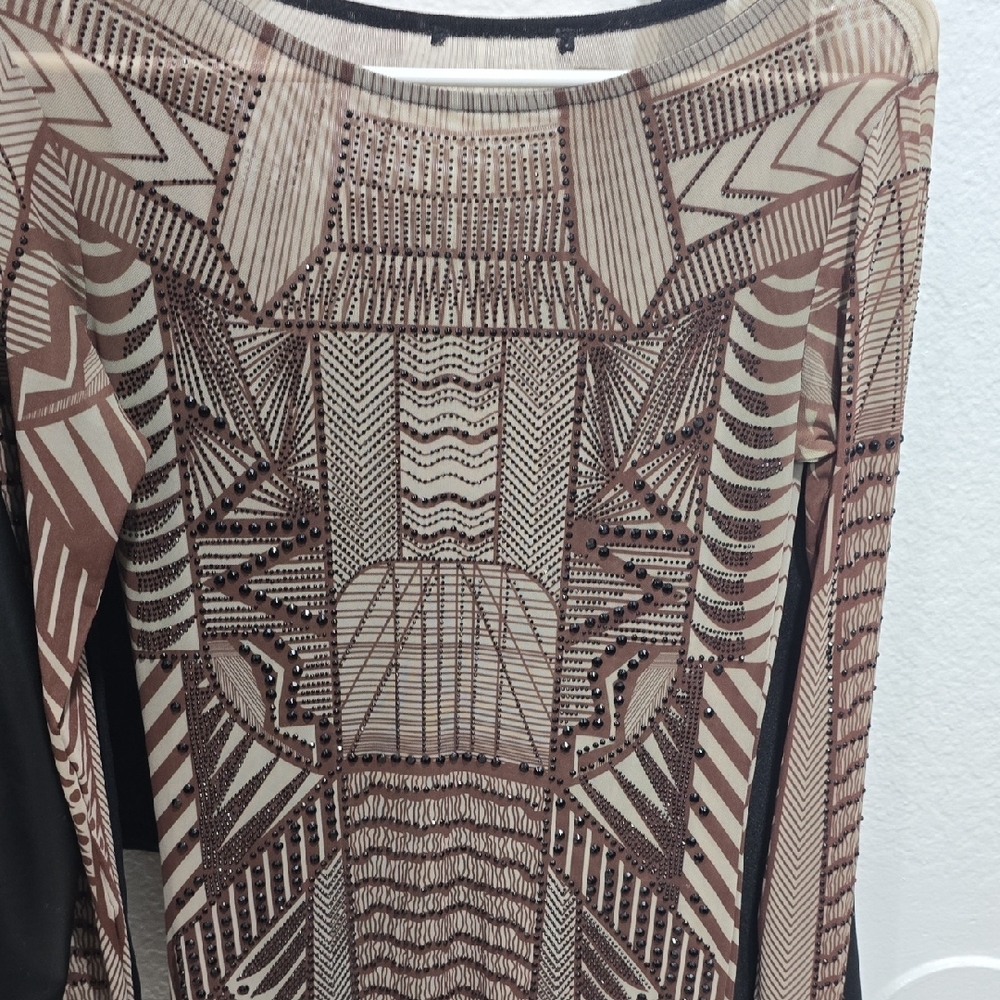 Geometric Patterned Mini Dress - Picture 2 of 3